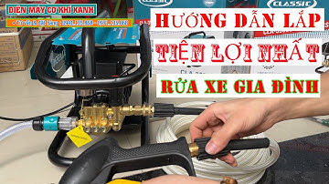 Lắp Đặt Máy Rửa Xe Mini Gia Đình Với Khớp Nối Nhanh Chống Xoắn Dây