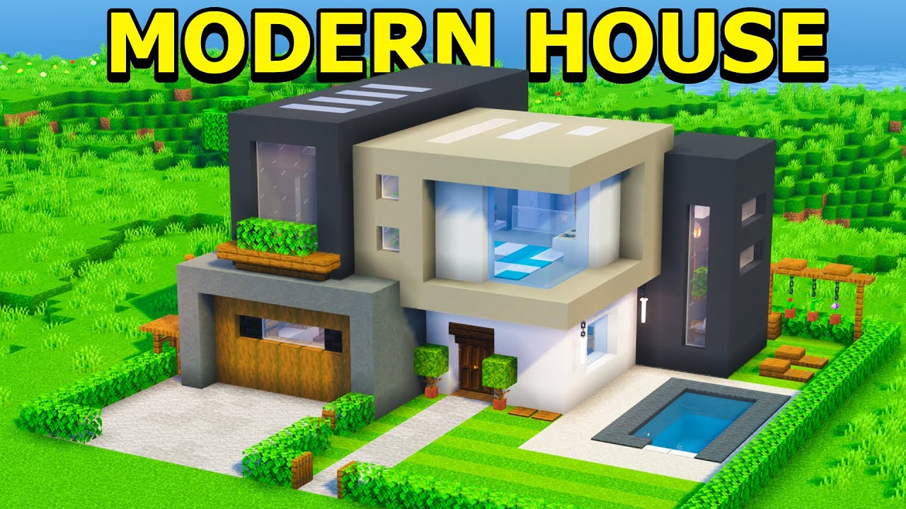 How To Build a Modern House | Minecraft Tutorial - YouTube