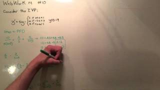 Piecewise DE IVP: WebWork 14 #10