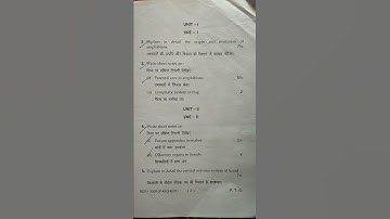 B.Sc Zoology II 2021 4th semester question paper | Zoology 2nd year question paper