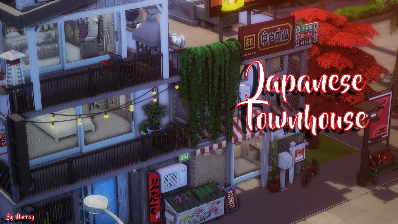 Японский Таунхаус / Строительство / SpeedBuild / NO CC / The Sims 4 ...