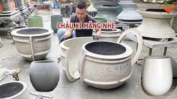 Chậu xi măng nhẹ | Khuôn Tổng Hợp