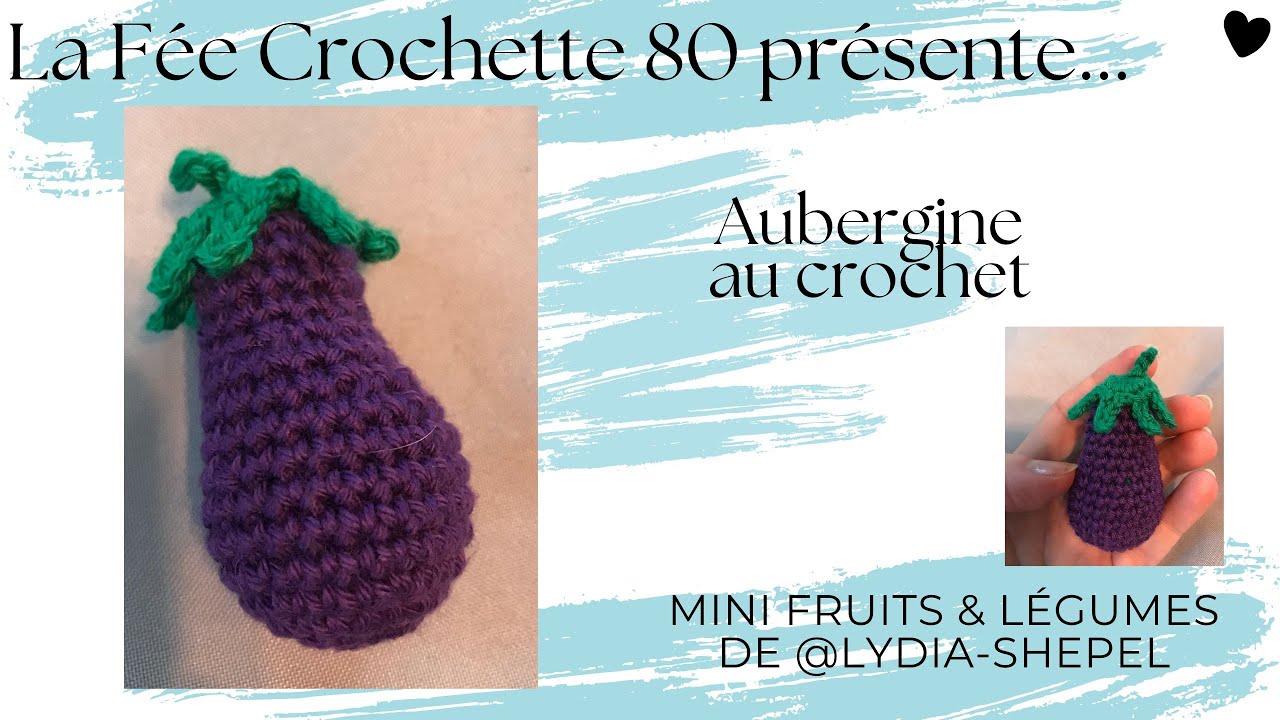 Mini AUBERGINE au crochet