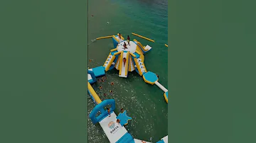 Experience The Thrill Of Bouncia S Latest Project In Lebanon A 65 Person Inflatable Water Park 