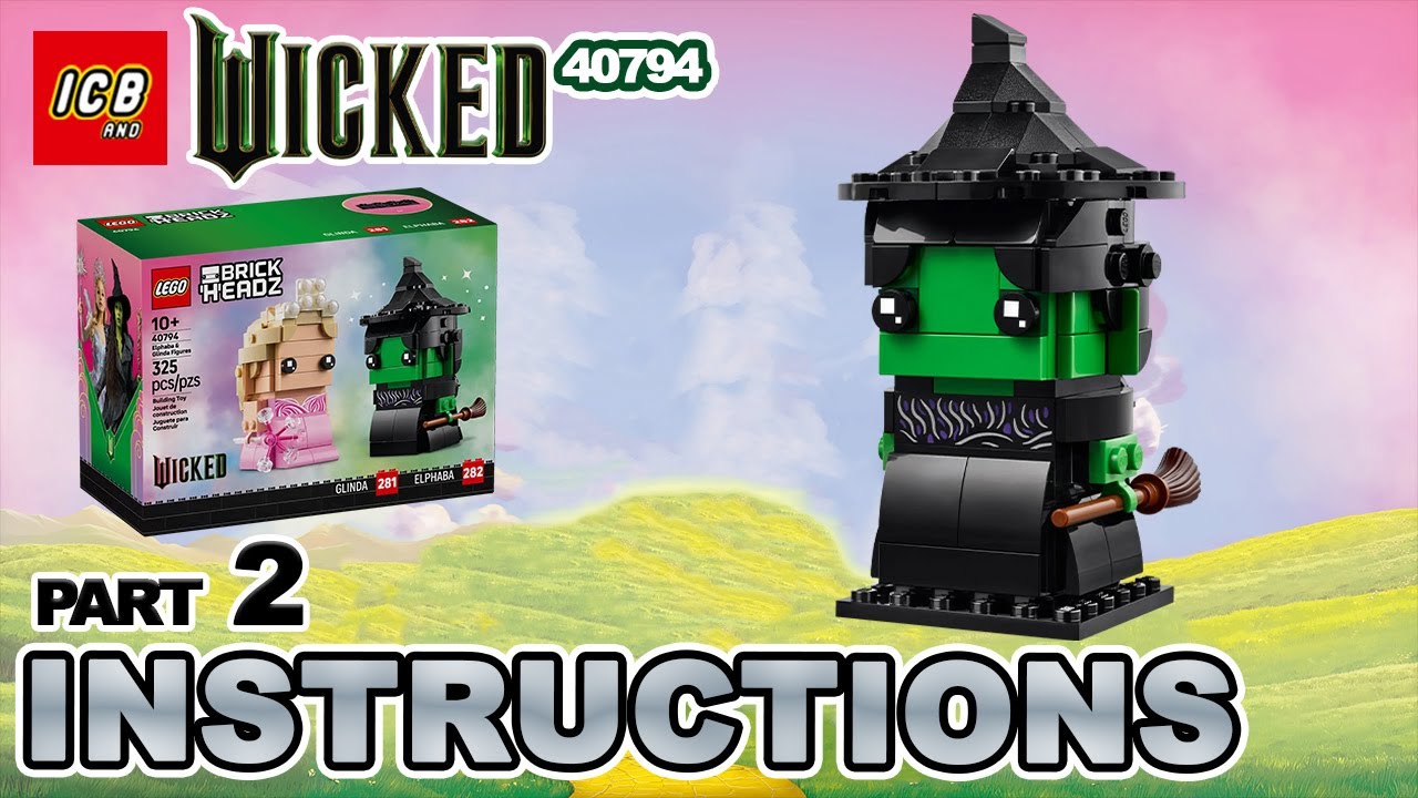 LEGO Wicked Elphaba & Glinda Figures 40794 – 4K Build Instructions Slideshow (Part 2 of 2)