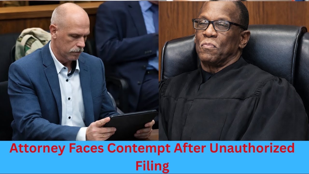 Attorney Faces Contempt After Unauthorized Filing | Judge Reacts in Court