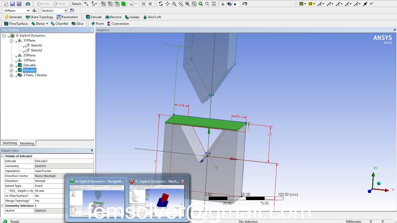 Bending of sheet metal in Ansys Work Bench YouTube