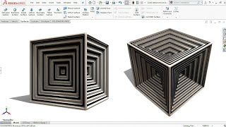 Exercise 19: How to model a 'Step Cube Design' in Solidworks 2018