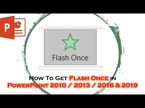 How To Get Flash Once Animation Effect in PowerPoint 2010 / 2013 / 2016 / 2019 Tutorial