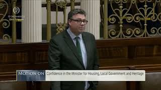 Speaking on the Motion of Confidence in the Minister for Housing
