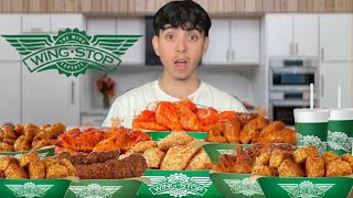 EATING THE ENTIRE Wingstop Menu 10,000 CALORIE!!