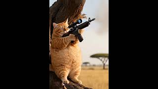 #ai gun fire #funny #cat