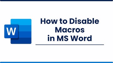 How to Disable Macros in MS Word