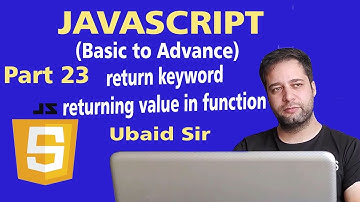 JavaScript Tutorial in Urdu for Beginners [Part 23] - Returning a value in JavaScript function