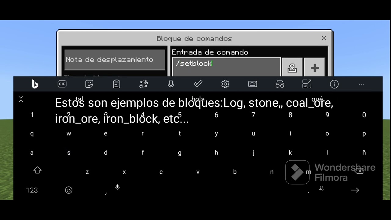 como usar el comando /setblock xd - YouTube