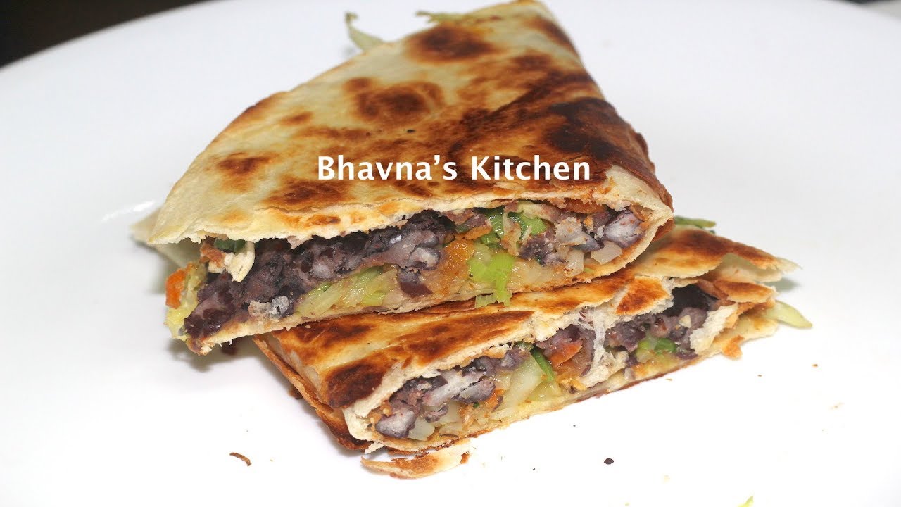 Black Bean & Cabbage Quesadillas Video Recipe | Bhavna