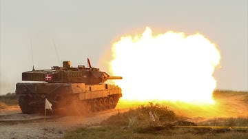 M1A2 Abrams and Leopard 2 live fire