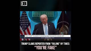 President Trump Slams Reporter from Failing NY Times: You're Fake