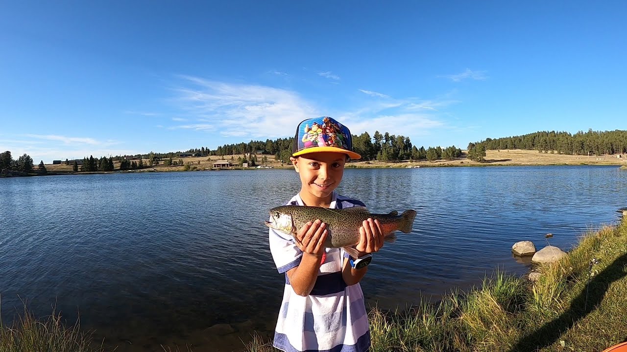 Shore Fishing for Rainbow Trout with Grandpa. Flies, Lures, Bait. 
