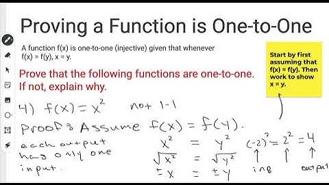 Proving a Function is One-to-One (Counterexample)