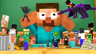 Monster School : Tiny Poor Vs Rich Challenge  Minecraft Animation