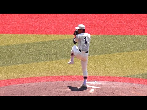 【習志野】千葉商大付の7回最後の攻撃を3人で抑えるエース小城 知（こじょうかず）