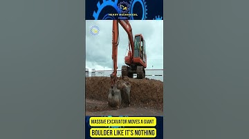Moving Big Boulders With an Excavator  #shorts