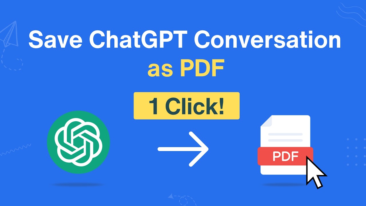How to save ChatGPT conversation as PDF | 1 Click!