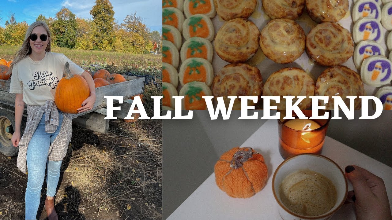 A COZY FALL VLOG 🍂 pumpkin patch, baking, fall cocktails & more