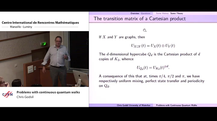 Chris Godsil: Problems with continuous quantum walks