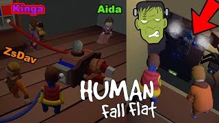 FELÉLESZTJÜK FRANKENSTEIN-t ! | NÉZD VÉGIG NEVETÉS NÉLKÜL ! | Human Fall Flat w/ Kinga, ZsDav, Aida