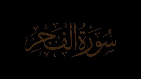 سورة الفجر بصوت القارئ  عمار ادريس