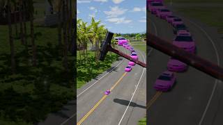 Colorful Cars & Heroes vs Giant Hammer - BeamNG.drive! #90 🚗💥🔨 #beamngdrive #shorts #crash #hammer