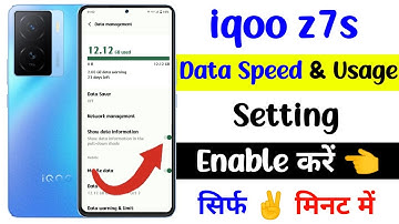 iqoo z7s data speed show kaise kare | how to show daily data usage on iqoo z7s