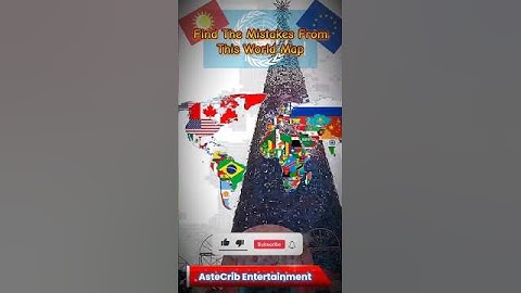 Find The Mistakes From This World Map #funny #memes #astecribentertainment #mapping #mrbeast #shorts