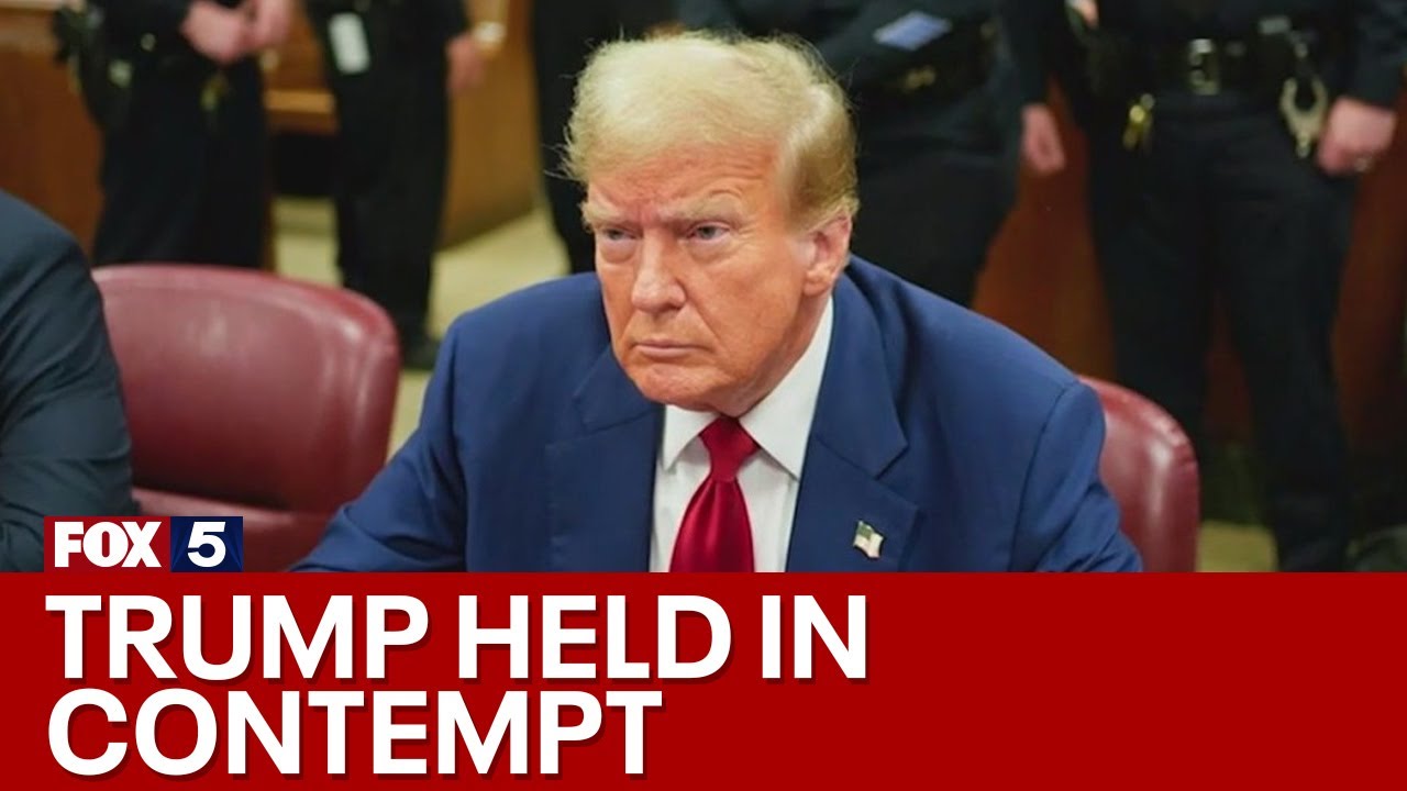 Trump held in contempt of court | FOX 5 News - YouTube
