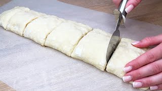 Puff pastry. With 1 apple and in 5 minutes you will cook a light and tasty strudel!