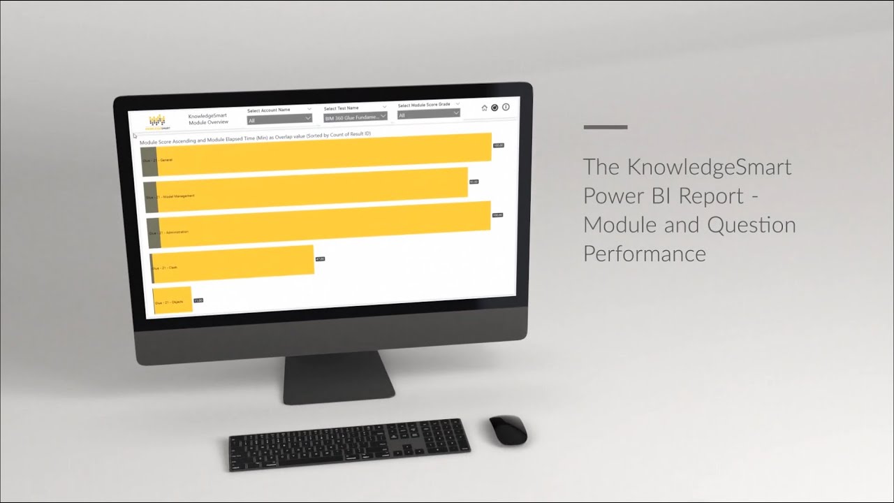 KnowledgeSmart Skills Assessment PowerBI Report Template - Module and Question Performance