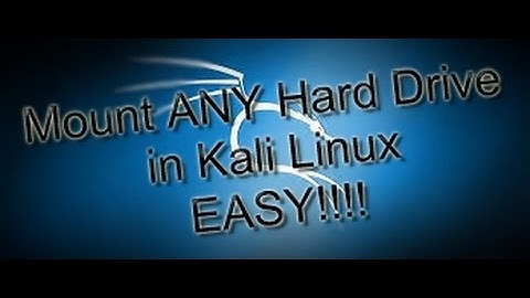 Mount any Disk Partiton in Kali Linux