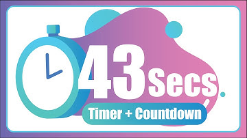 43 Seconds countdown Timer ⏱ with Alarm 🚨 (The Moments)