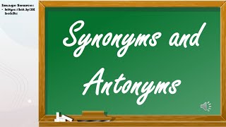 English 3 (Synonyms and Antonyms)