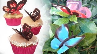 Chocolate Butterfly Decorations Tutorial HOW TO COOK THAT Ann Reardon