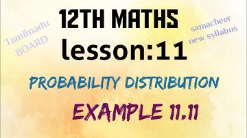 tamilnadu BOARD samacheer new syllabus 12th maths lesson:11 example:11.11 solution