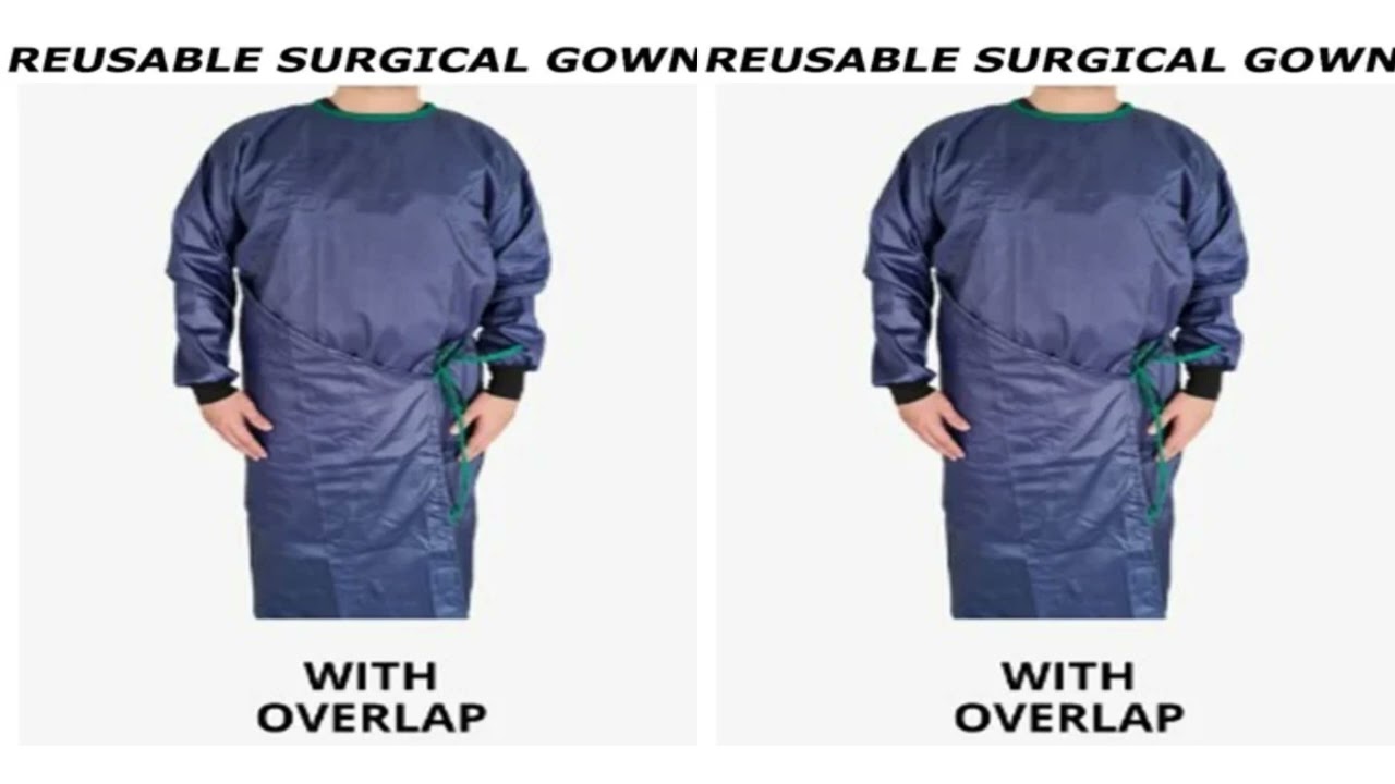 Amazon.com: Cloth Procedure Medical Gown, Washable Reusable Gown, Long  Sleeve & Elastic Cuff, 100% Cotton, Unisex, Large : Tools & Home Improvement