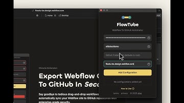 Sync Webflow to GitHub | FlowTube Chrome extension