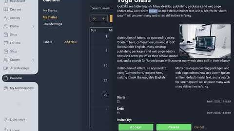 Vibe Calendar Events
