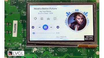 LVGL Music Player Demo GUI on NXP i.MX RT1050 (480 x 272)