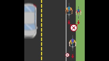 Pictograph: Ride your bike in single file with traffic