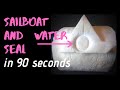 Toilet paper folding | water seal sailboat トイレットペーパーで飾り折り