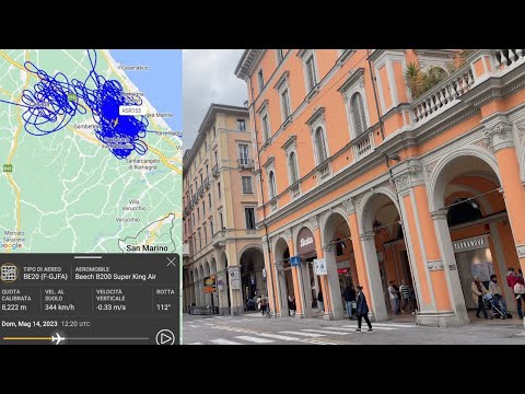 Bologna oggi, non piove. Ma chi ha provocato questo disastro? Misterioso volo insistente di un aereo